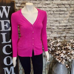 3/$20 Bright Pink Cardigan Sweater